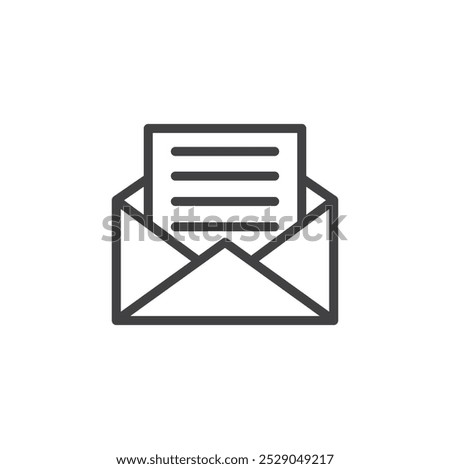 Newsletter icons set. filled and line illustration