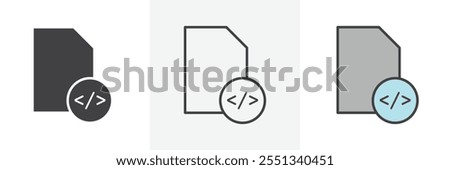 HTML script icon pack. Vector illustration. EPS10