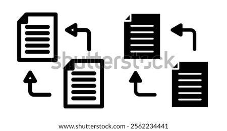 Data share Icons pack in outlined and flat versions