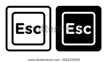 Esc Icons pack in outlined and flat versions