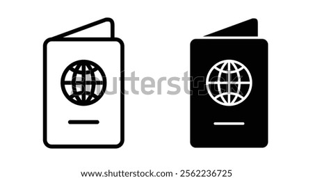 Visa Icons pack in outlined and flat versions