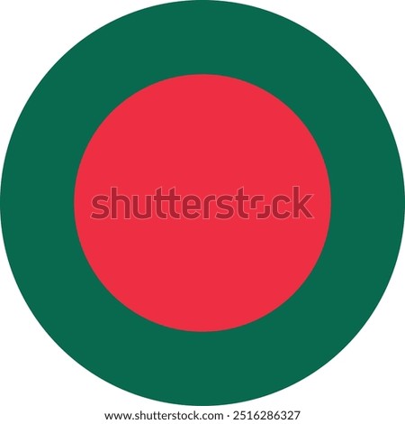 Bangladesh Flag icon. Round flag of Bangladesh icon design vector illustration EPS 10