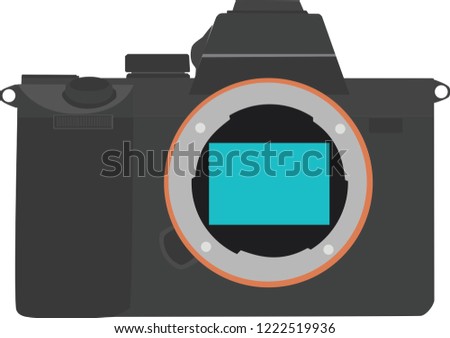 Camera Mirrorless vector Illustration