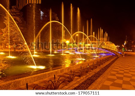 Multimedia laser colorful musical show in Batumi - singing fountains