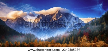 Similar – Foto Bild Sonnenaufgang im Triglav Nationalpark