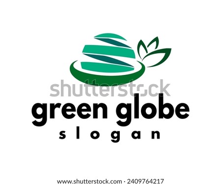 eco friendly logo design template abstract