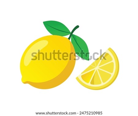 fresh lemon vector illustration vibrant lemon vector art 