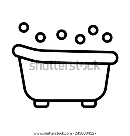 Ice Bath Vector Line Icon Design