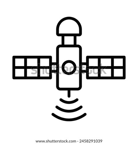 Satelite Vector Line Icon Design