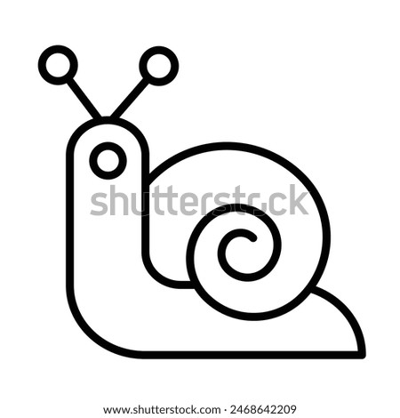 Snail Vector Line Icon Design