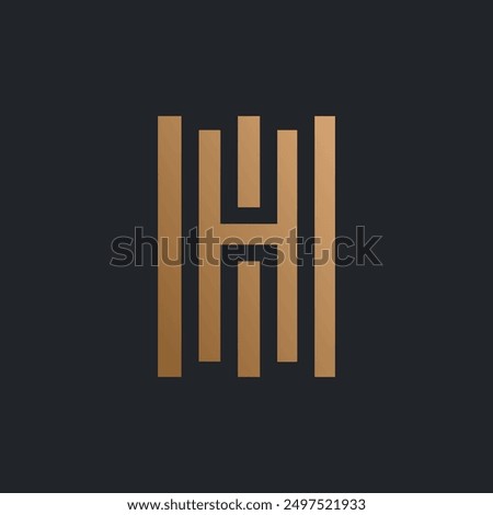 HI, IH, IHI Abstract Letters Logo Monogram