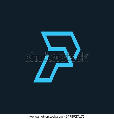 Modern and sophisticated letter P initial signal logo design