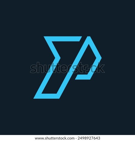 Modern and sophisticated letter P initial signal logo design