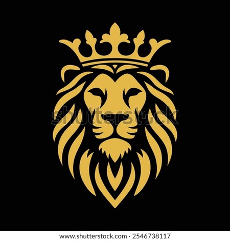 lion king silhouette logo vector