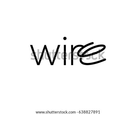 Wire Typography Wordmark Logotext