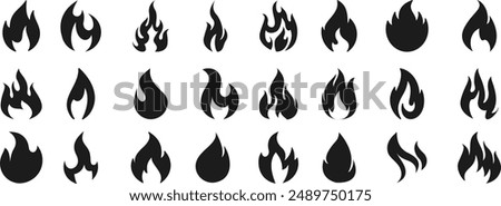 Fire icon vector set. Fire flame symbol. Flame icon collection. fireball and flame vector illustration icon set. Fire flame icon. Burning symbol. Fireball sign. Energy illustration isolated.