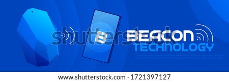 The Beacon Boom: Fitting Beacon Technology Banner Local SEO Strategy. Vector flat illuustration