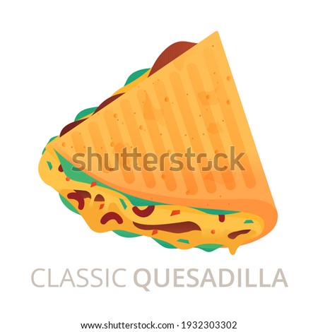 The  classic Quesadilla cartoon illustration.