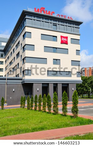 KALININGRAD, RUSSIA - JULY 10: Hotel Ibis is an international brand with 1600 budget hotels in 55 countries owned by Accor on july 10, 2013 in Kaliningrad, Russia.