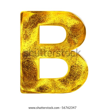 Gold Letter - B Stock Photo 56762347 : Shutterstock