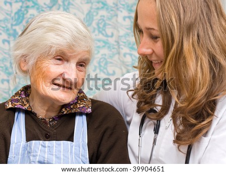 Old woman tells a story to the young doctor
