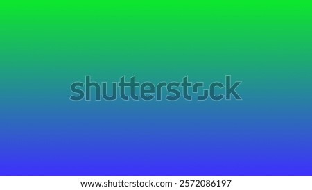 A bold gradient background with vibrant green at the top transitioning into vivid blue at the bottom, creating a striking and energetic visual.