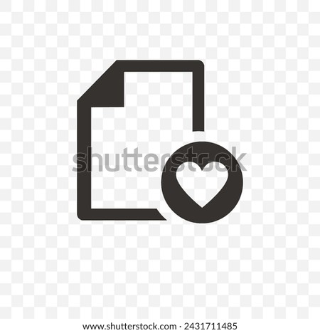 Documents heart pulse icon, isolated icons, icons for apps and websites, Vector illustration, icons for business, education, social media, technology, communications, flat icon, services, 