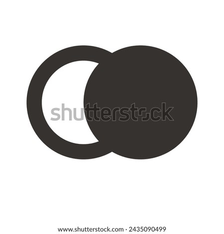 two moon icon, isolated icons, icons for apps and websites, Vector illustrations, icons for business, education, social media, technology, communications, flat icons, services