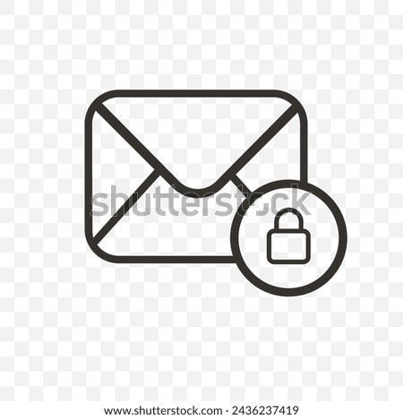 mail message locked icon, isolated icons, icons for apps and websites, Vector illustrations, icons for business, education, social media, technology, communications, flat icons, services