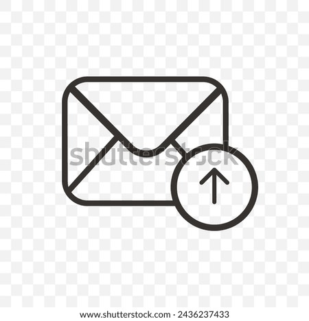 mail upload icon, isolated icons, icons for apps and websites, Vector illustrations, icons for business, education, social media, technology, communications, flat icons, services