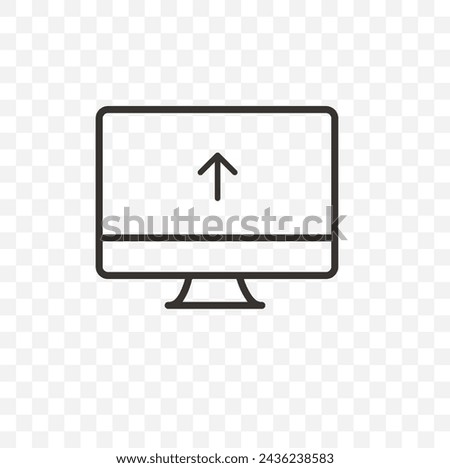 Monitor download icon, isolated icons, icons for apps and websites, Vector illustrations, icons for business, education, social media, technology, communications, flat icons, services