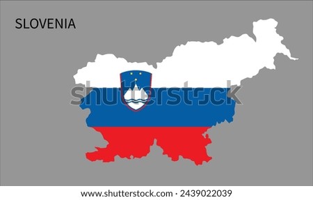 Slovenia map, Map of Slovenia with flag, Perfect for Business concepts, Vector, isolated simplified, illustration icon backgrounds, backdrop, chart, label, sticker, banner. Worldwide 🌎 