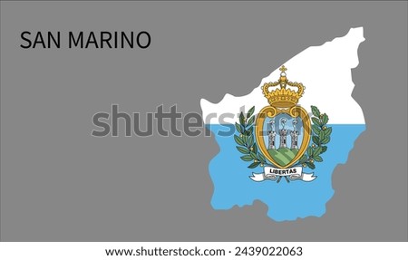 San Marino map, Map of San Marino with flag, Perfect for Business concepts, Vector, isolated simplified, illustration icon backgrounds, backdrop, chart, label, sticker, banner. Worldwide 🌎 