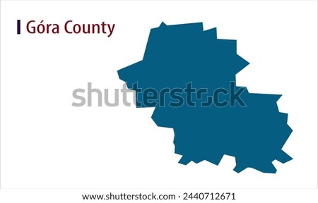 Map of Gora County, Gora County Map, Region of Poland, district, states, Poland map, Politics, government, people, national day, full map, area, containment, outline