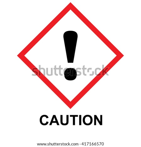 GHS hazard pictogram caution. Vector illustration