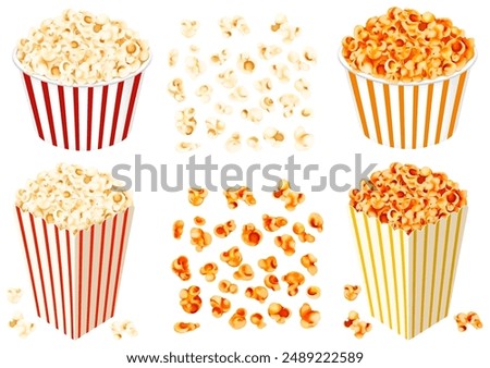 Delicious popcorn. salty and caramel flavor