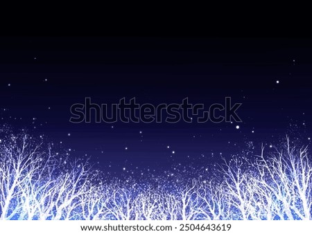 Glitter beautiful dead tree background night Christmas