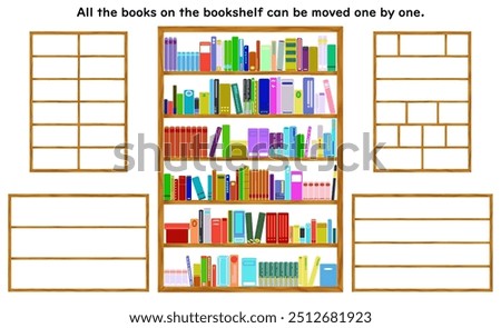 Bookshelf lots of books display wooden frame frame