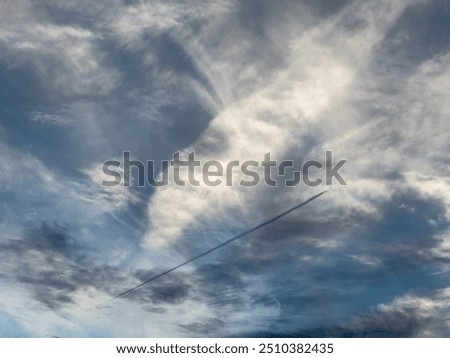 Similar – Image, Stock Photo Vapor trails with shadows