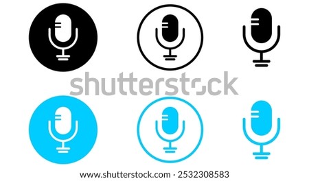 microphone mic icon, voice icon symbol buttons.