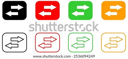 arrows data transfer icon, exchange arrow icons - Swap icon with two arrows