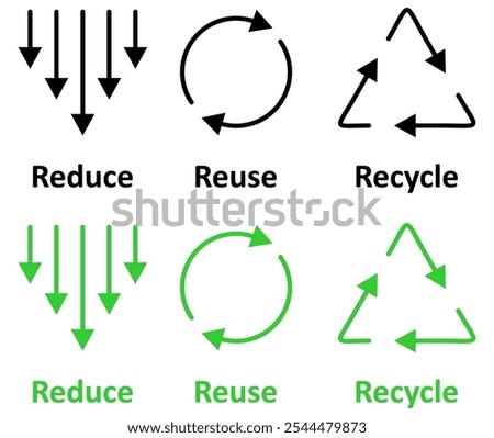 Reduce, reuse, recycle icon set. Arrows symbol , triangle recycling arrows icon. arrow sync rotation outline icons. vector editable stroke.