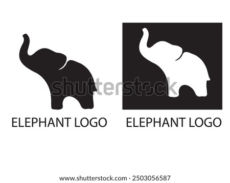 Elephant logo vector, Elephant zoo safari logo design template, Elephant icon Vector illustration EPS 10. Modern elephant logo