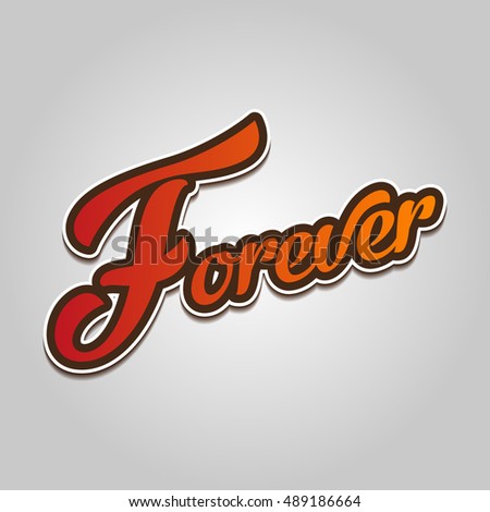 Forever Logo Type Stock Vector Illustration 489186664 : Shutterstock