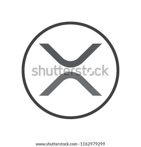 ripple coin icon. criptocurrency symbol vector design 