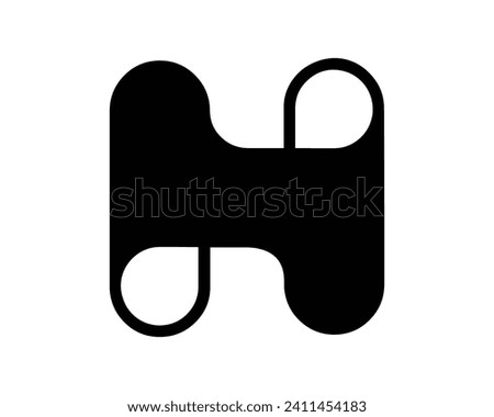 H letter logo design element