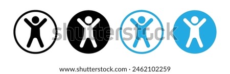 Accessibility icon set. universal access vector symbol. blind disability people or visually impaired access web button.