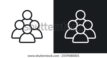 People group icons. vector set in black colors