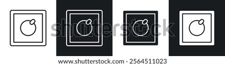 Dimmer icons collection in black filled and line style.