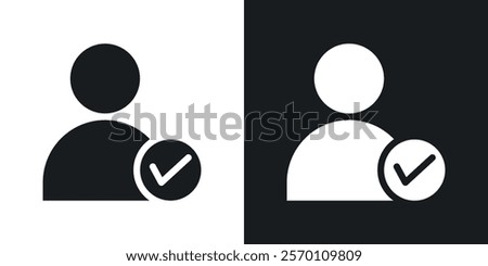 User check icons in solid black and white colors
